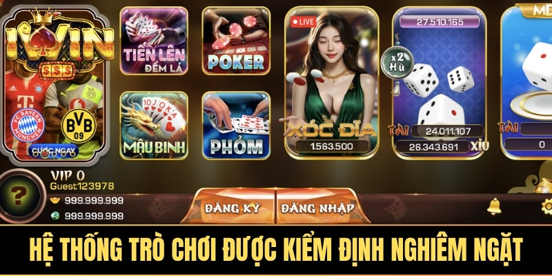 Hệ thống trò chơi được kiểm định nghiêm ngặt